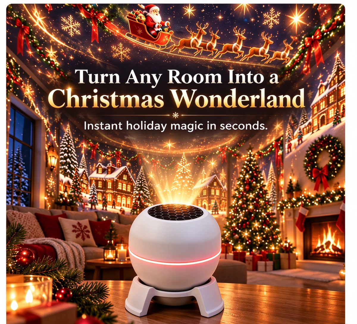 ⛄️Turn Any Room Into a Christmas Wonderland – Holiday Projection Night Light