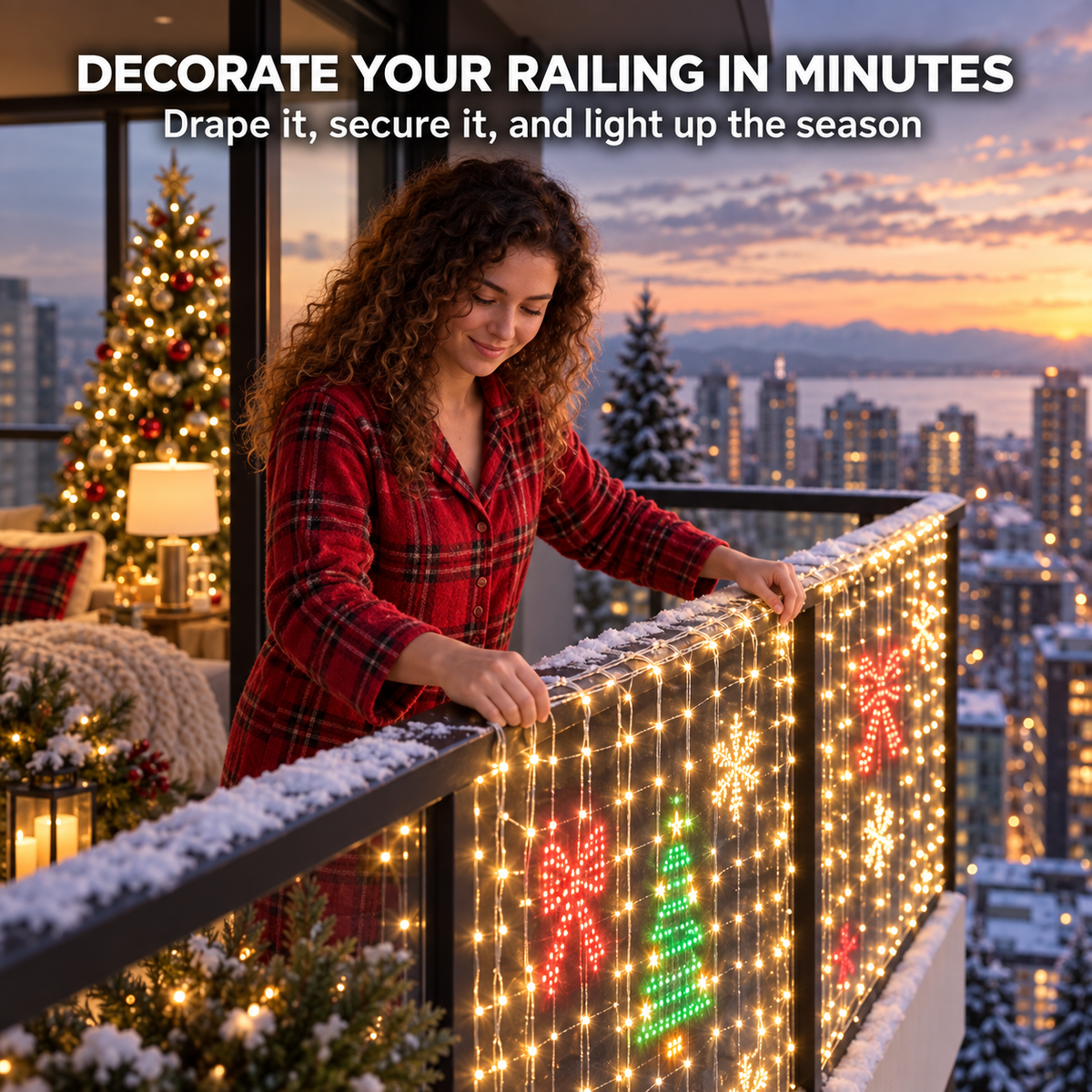 🔥LAST DAY 50% OFF -🎄 Smart RGB Pixel LED Curtain Lights | App-Controlled Dynamic Holiday Light Show for Outdoor Home Decoration