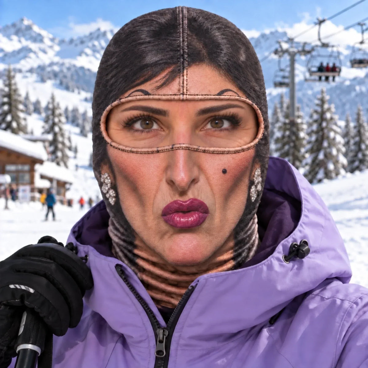 🔔Custom Funny Ski Mask - Personalized Birthday Gifts For Ski Lovers - Born For The Slopes