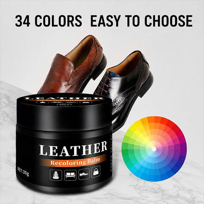 Leather Recoloring Balm 30g – Restore Faded Leather & Cover Scuffs | Plant-Based Formula