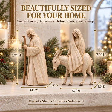 ✨ Journey to Bethlehem – Christmas Nativity Figurine Set