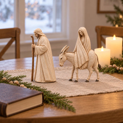 ✨ Journey to Bethlehem – Christmas Nativity Figurine Set