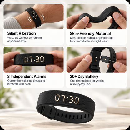 Silent Vibrating Wrist Alarm – Quiet Wake-Up Without Phone Noise