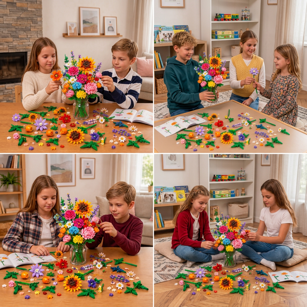 🌺Christmas Building Block Flower Bouquet Advent Calendar