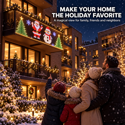 🔥LAST DAY 50% OFF -🎄 Smart RGB Pixel LED Curtain Lights | App-Controlled Dynamic Holiday Light Show for Outdoor Home Decoration