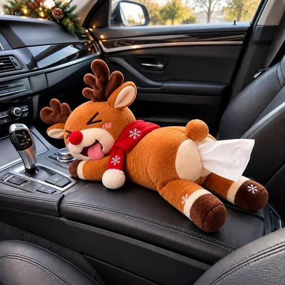 🔥 50% OFF Today!!🎉🦌 Funny Christmas Reindeer Tissue Holder – The Cheekiest Christmas Decor!