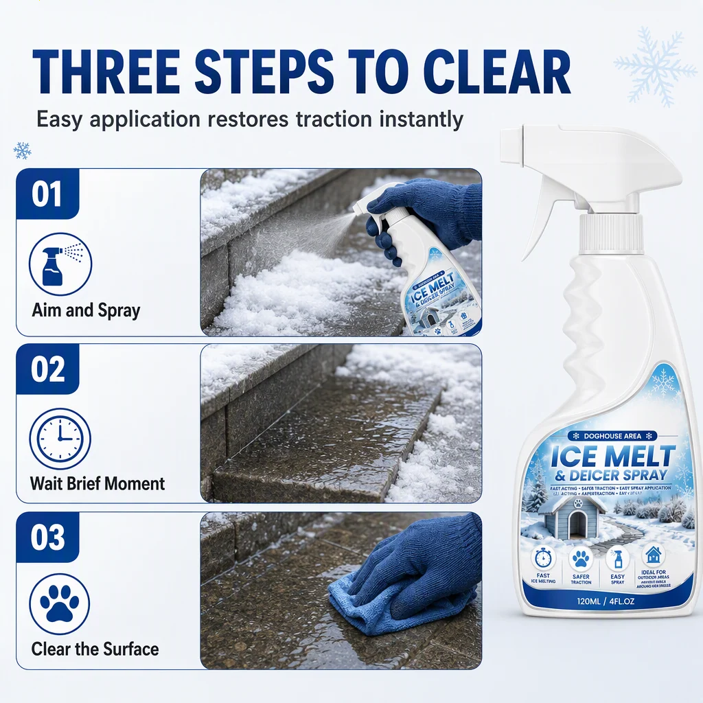 🔥Last Day Get 50% OFF!!❄️Outdoor De-Icing & Snow Melting Spray – pet-safe, dissolves frost on contact. Clear steps, walkways & patios fast
