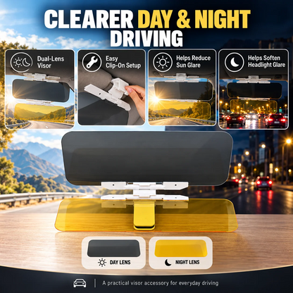 ✨Buy More Save More!!Universal HD Anti-Glare Car Visor for Day & Night