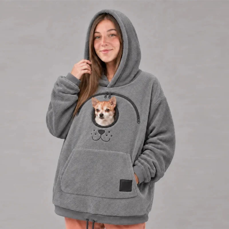 Cozy Fleece Pet Bonding Pouch Hoodie🐾
