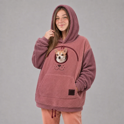 Cozy Fleece Pet Bonding Pouch Hoodie🐾