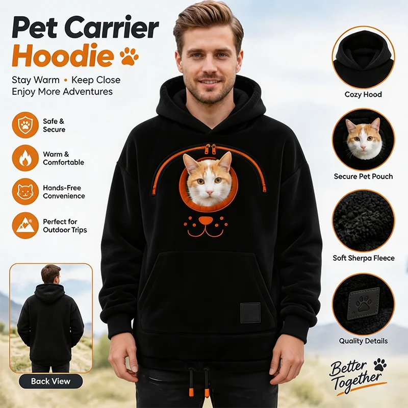 Cozy Fleece Pet Bonding Pouch Hoodie🐾