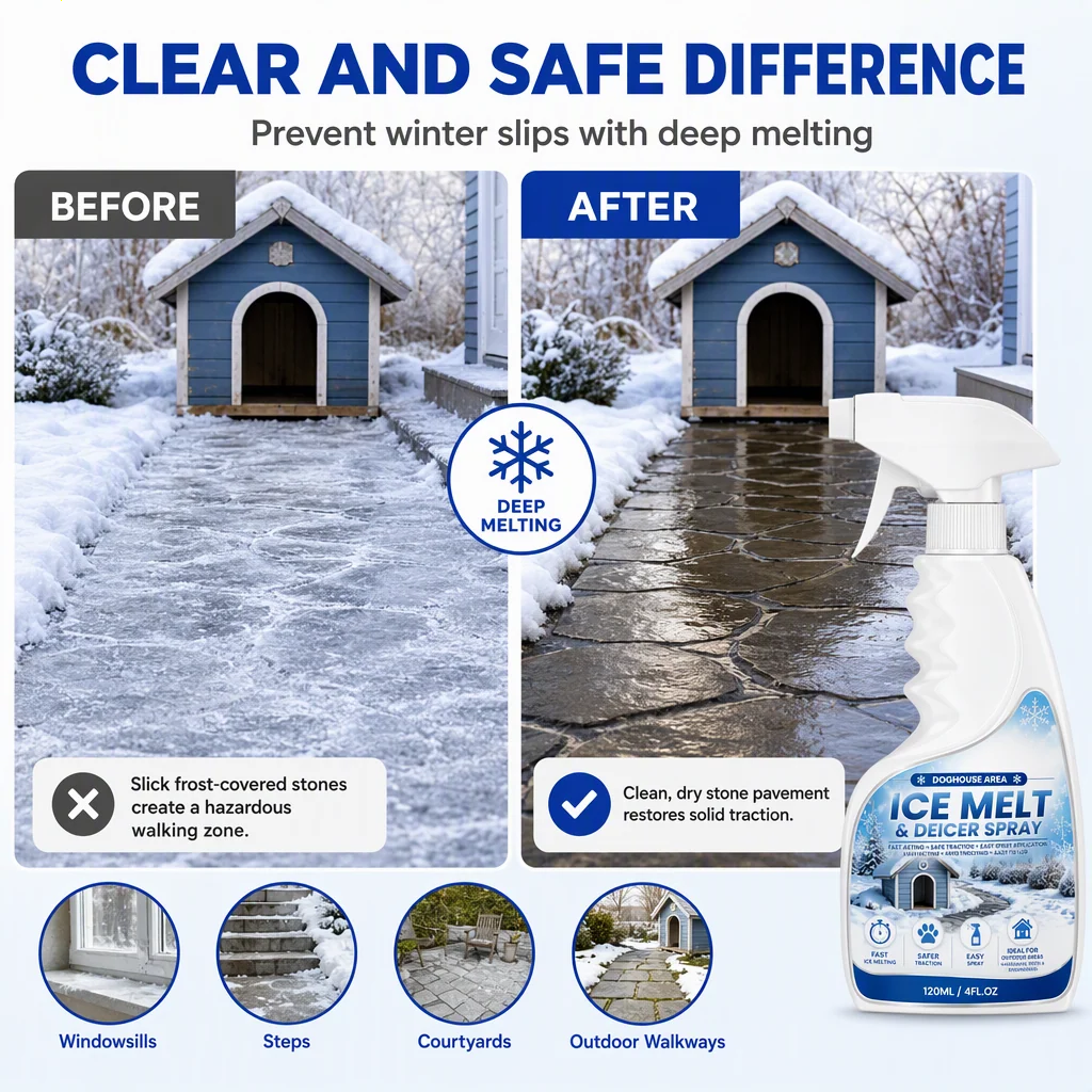 🔥Last Day Get 50% OFF!!❄️Outdoor De-Icing & Snow Melting Spray – pet-safe, dissolves frost on contact. Clear steps, walkways & patios fast