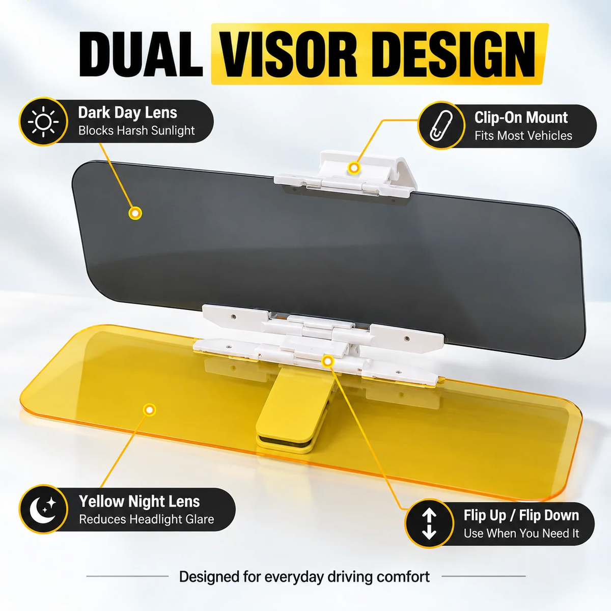 ✨Buy More Save More!!Universal HD Anti-Glare Car Visor for Day & Night
