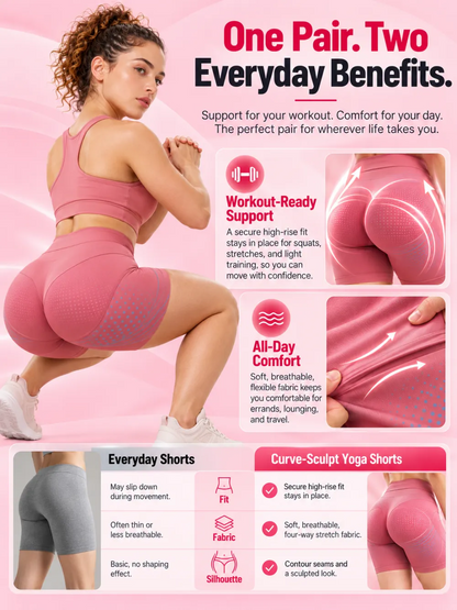 15 Mins = 1 Hour Yoga Class—EMS Microcurrent Fitness Yoga Pants Butt Lifting Hip Enhancer Peach Butt Leg Slimming Pulse Shaping Massage High-Waist Tummy Control